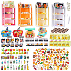 HKLMRO mini shopping baskets pair for realistic dollhouse shopping scenes.
