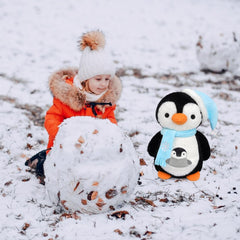 Hkojewp vacuum-packaged penguin plush ships flat for space-saving shipping.