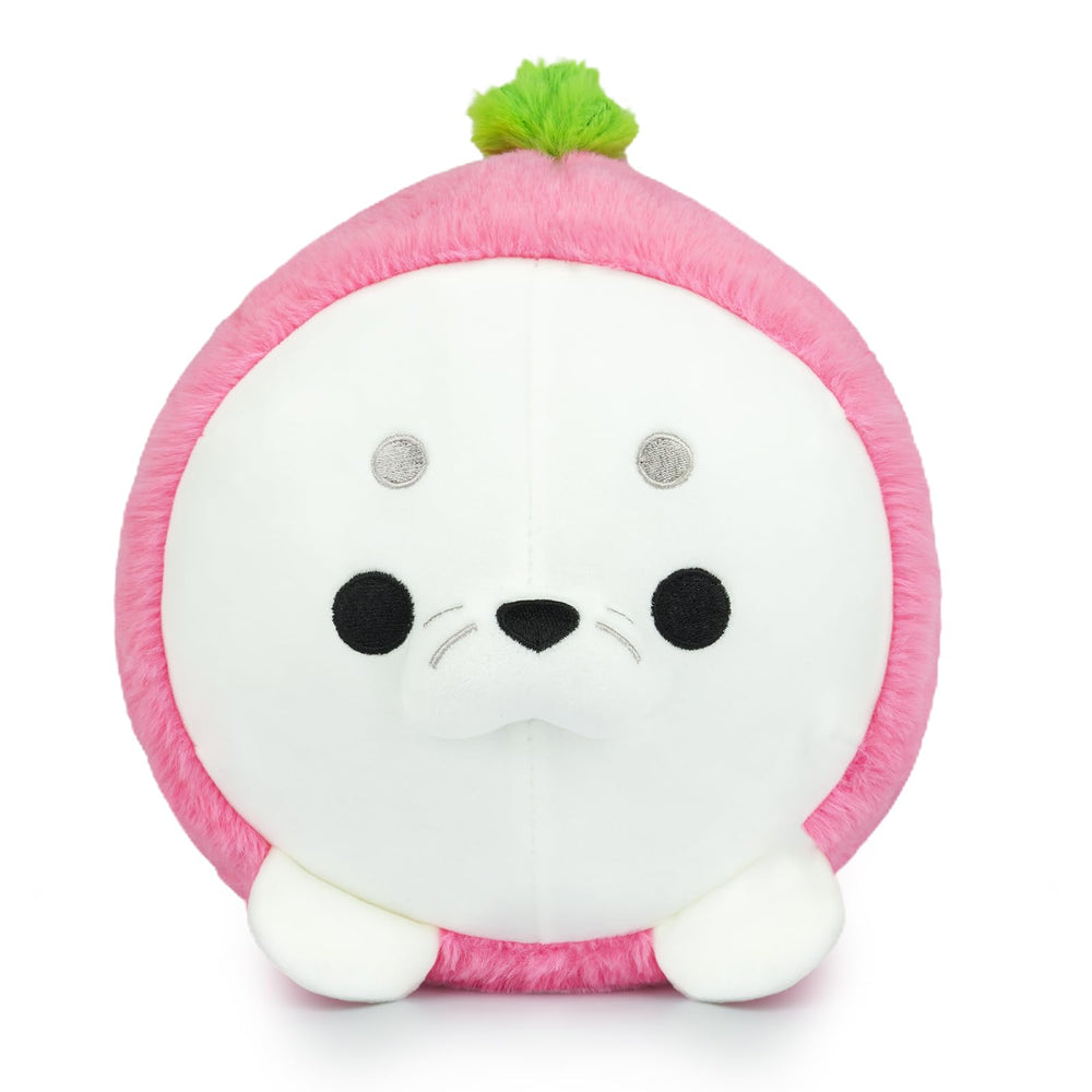 Hkojewp strawberry seal plush pillow filled with PP cotton for soft support