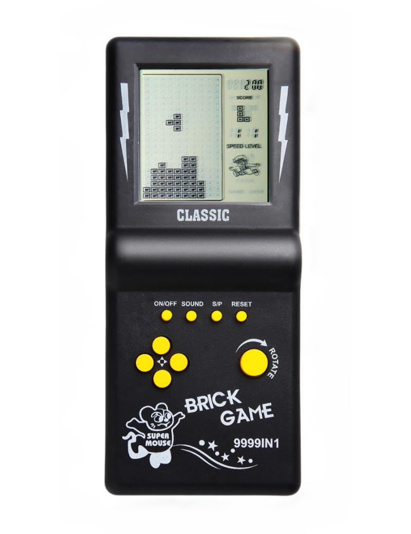 HLF brick console front view shows a bright 3.5-inch screen for clear play