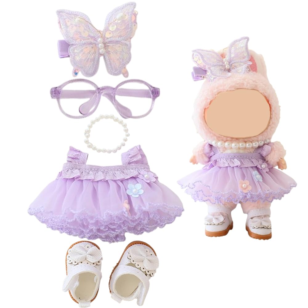 HLIAZJM butterfly tulle skirt for 15cm dolls boosts playful looks for photo shoots