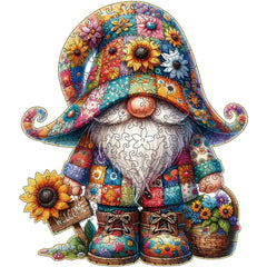 Hlison gnome shaped wooden puzzle box for stylish storage and display