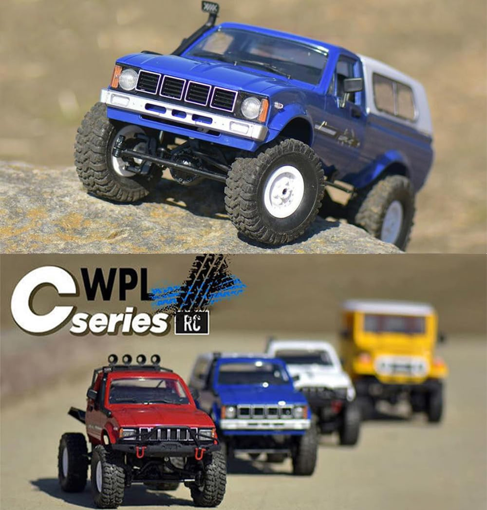HLSFWDRIVE RC Crawler C24 4x4 chassis provides rugged stability on varied surfaces.