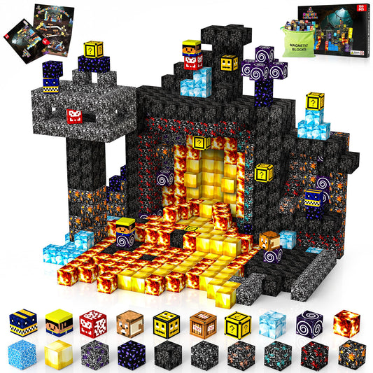 Hltyigr 150PCS magnetic blocks forest scene to boost spatial skills and imagination.