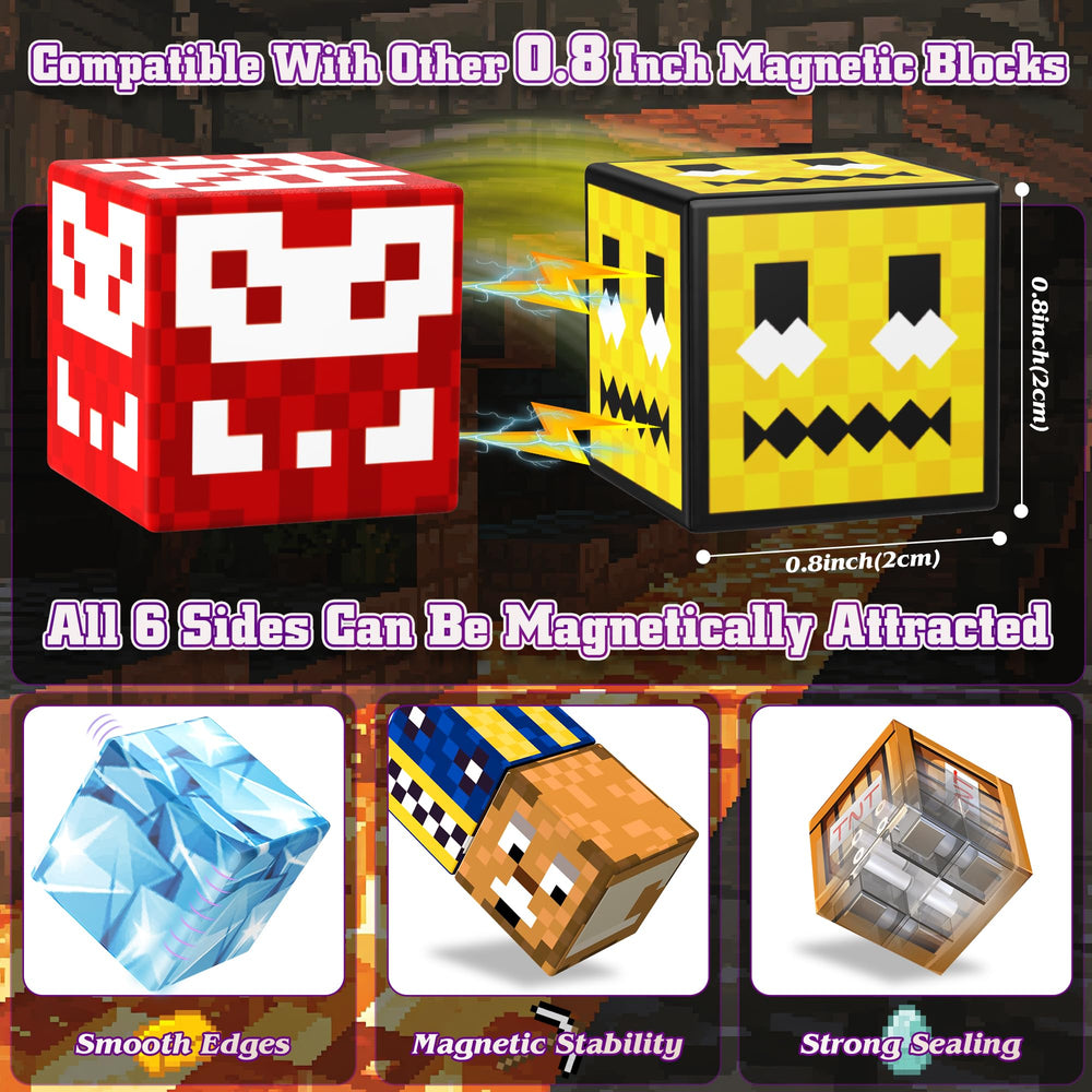 Hltyigr forest mine scene magnetic blocks stimulating storytelling and logic.