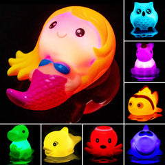 HLXY clown fish bath toy glows vividly for curious exploration.