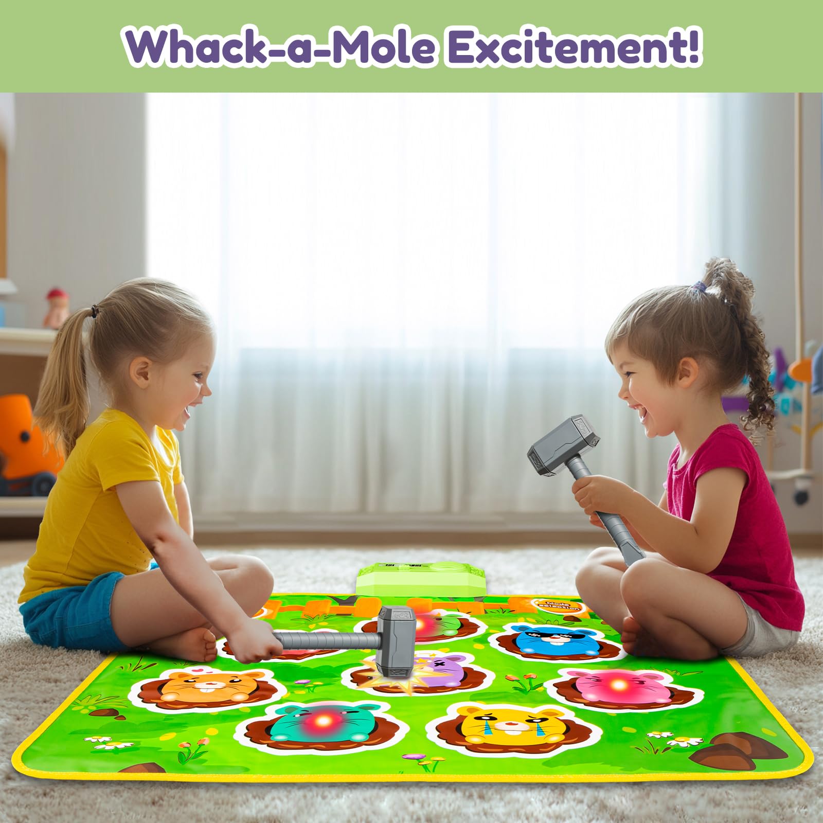 HmiL-U Whack-A-Mole mat features piano-style surface for musical fun