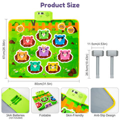 HmiL-U Whack-A-Mole mat with two hammers invites active, energetic gameplay