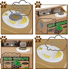 HmiL-U Grape Cat Piggy Bank made with eco-friendly materials