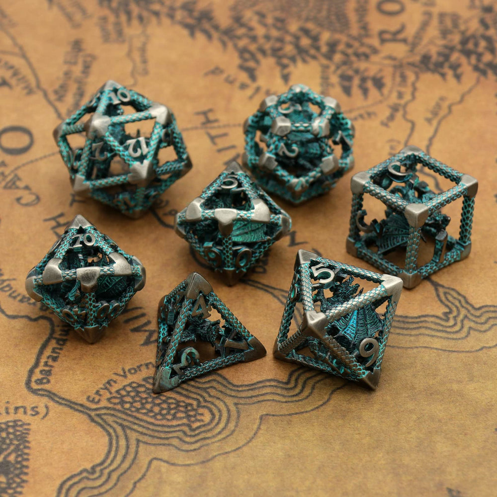 HNCCESG seven-piece set includes all standard polyhedral dice.