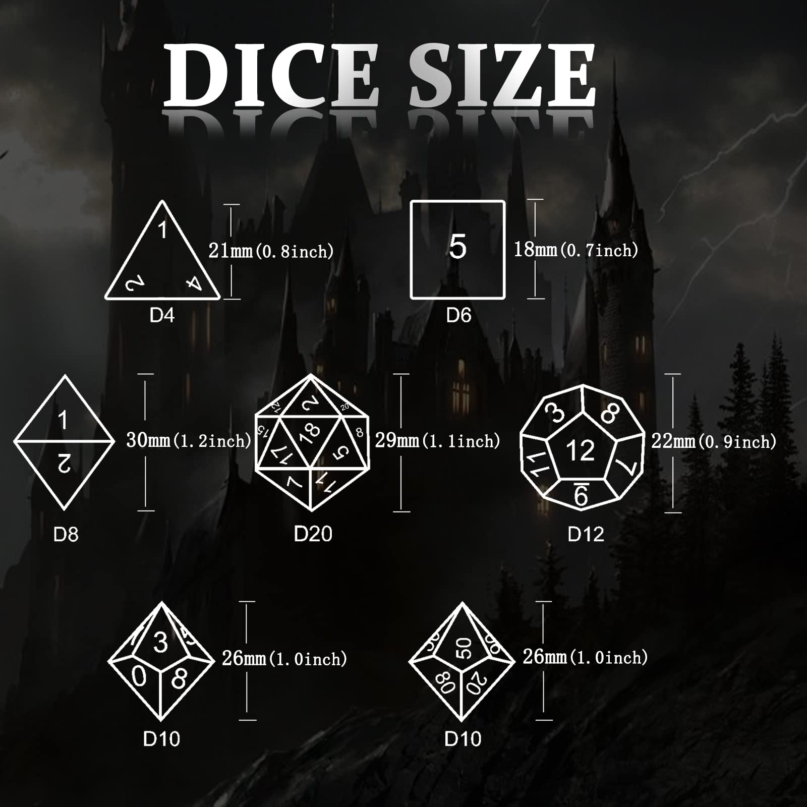 HNCCESG dice on table produce a satisfying crisp jingle.