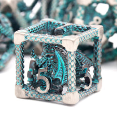 HNCCESG D&D hollow dice with dragon cutout, eye-catching on any tabletop.