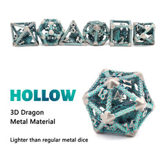 HNCCESG hollow dice feature crisp silver numbers for quick reading.