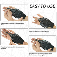 HNCSFW Spider Silk Launcher magnetic head adheres to metal surfaces during use.