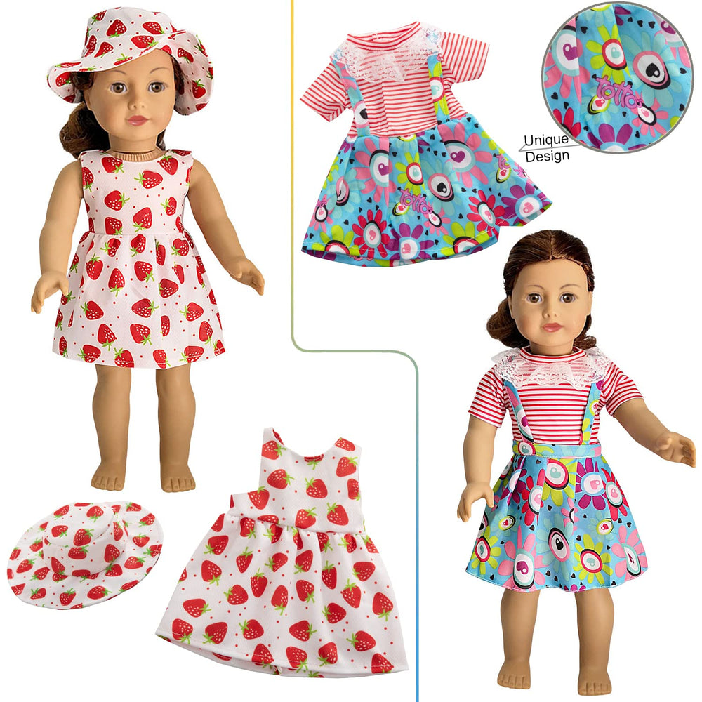 HOAKWA bright-pattern doll outfits add color and charm to playtime.