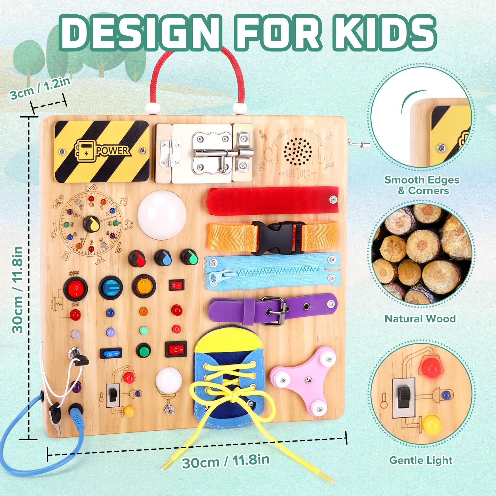 Hoarosall Busy Board music box adds sensory rhythm to play