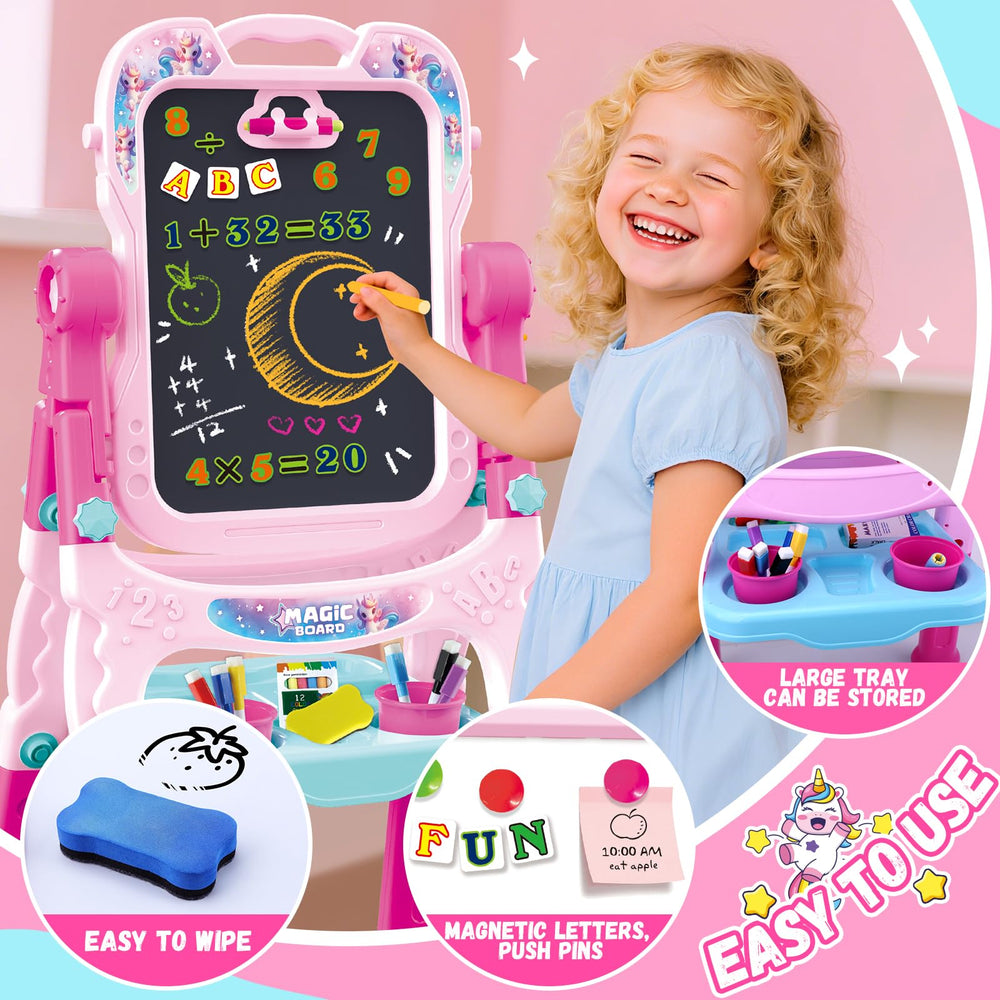 Hoarosall adjustable-height legs ensure comfortable painting as kids grow