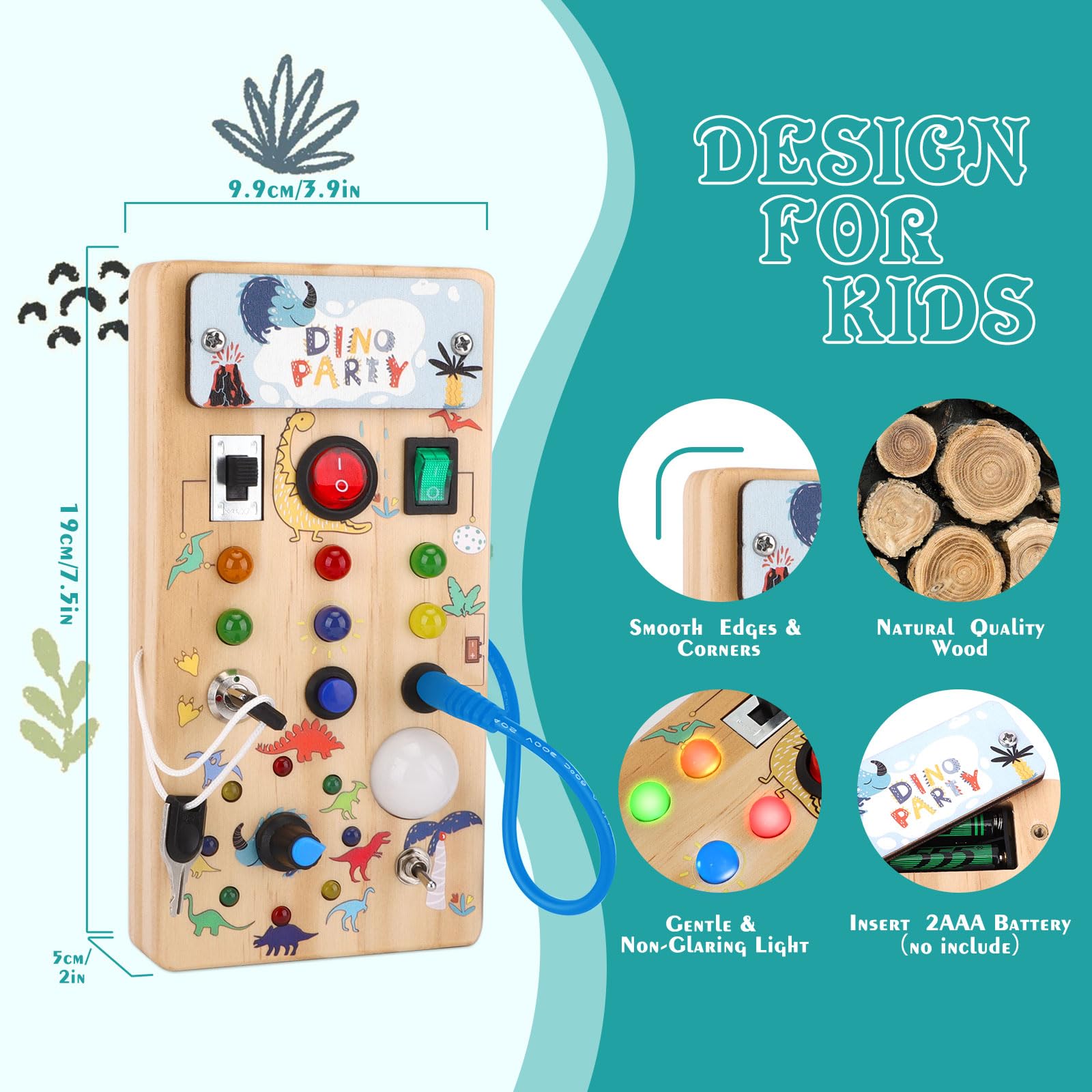 Hoarosall wooden Montessori toy offers quiet, screen-free entertainment for car rides.