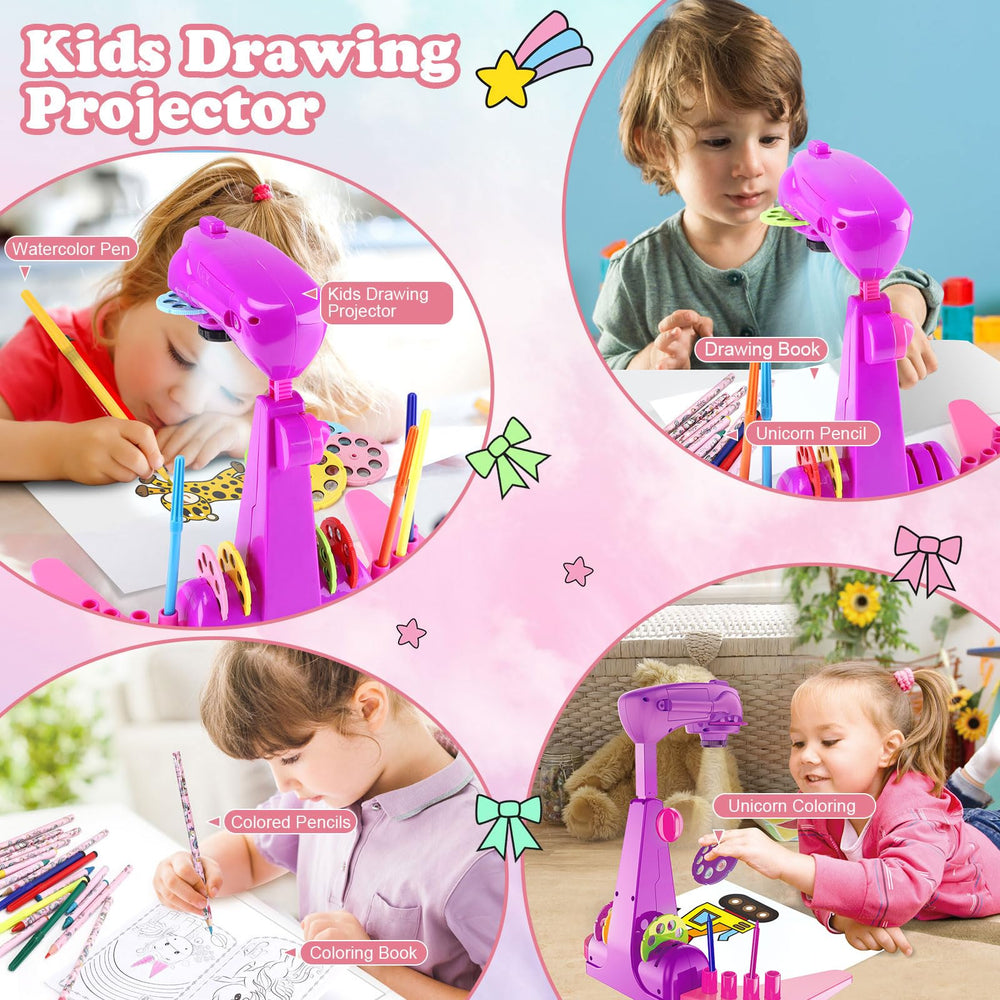 Hoarosall drawing projector pattern book with 72 designs to spark creativity.