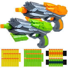 Hoavetoyz two-pack blaster guns with soft foam darts for safe outdoor fun.
