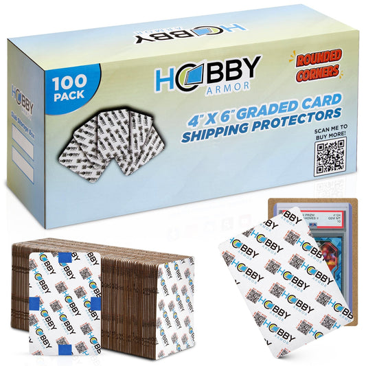 Hobby Armor 100-pack graded card protector with rounded corners for safe shipments.