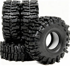 Hobbysoul 1.0 tires with 64x25mm tread pattern deliver strong grip on loose surfaces.