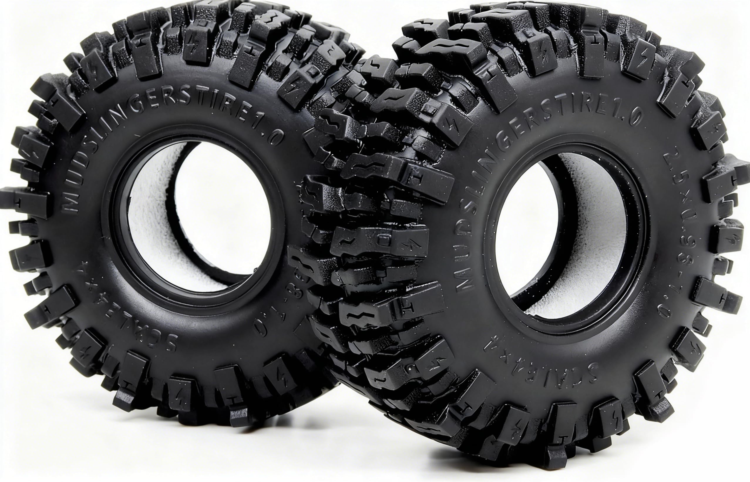 Hobbysoul 1.0 tires mounted on beadlock wheels ready for rugged trials.