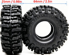 Hobbysoul 1.0 tire side view emphasizes durable sidewall and beadlock compatibility.