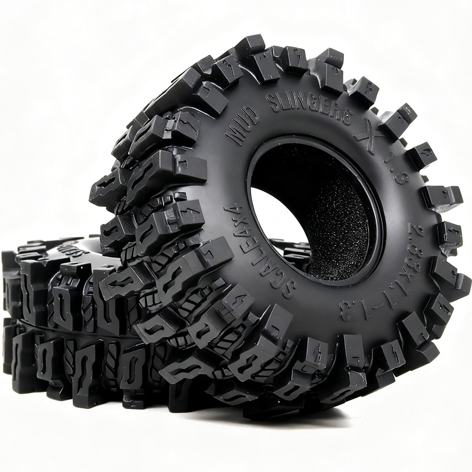 Hobbysoul beadlock fit tire designed for 72 mm tall scale wheels.