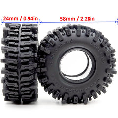 Hobbysoul mud sling tires feature a deep tread pattern for superior traction.