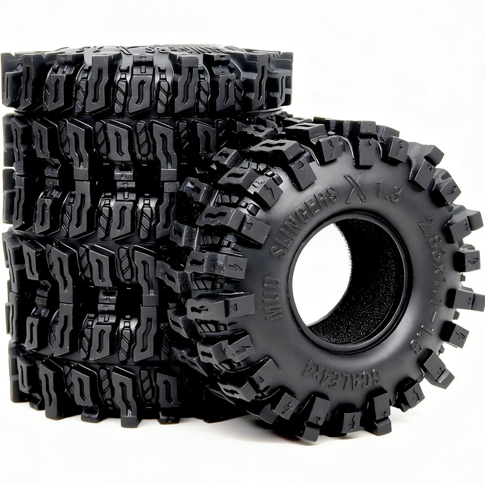 Hobbysoul mud friendly tire enhances rock crawling on challenging terrain.