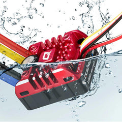 Hobbywing QUICRUN WP 1080 G2 ESC ports and BEC section for easy setup.