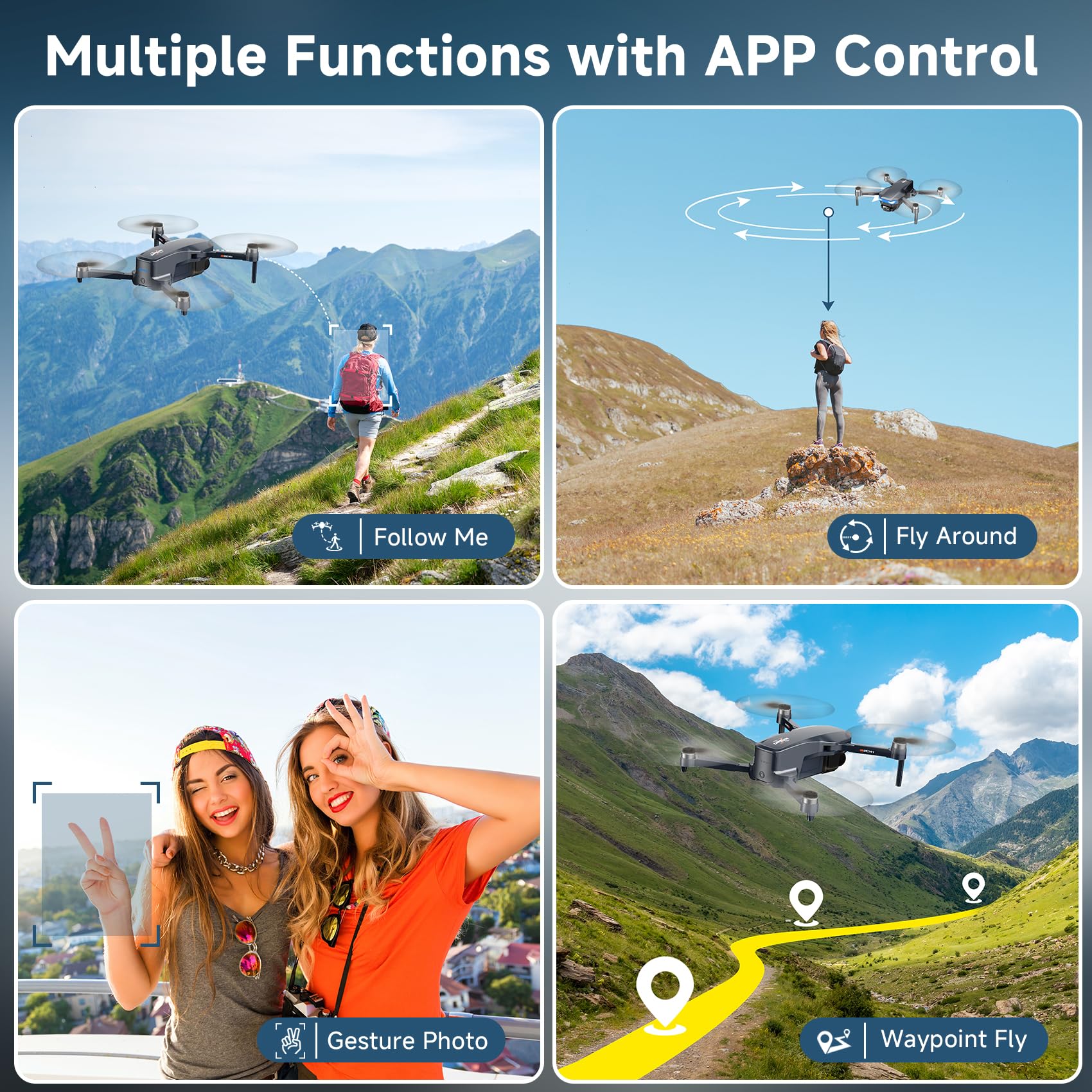 Hocany drone using Follow Me and Circle Fly for dynamic action shots