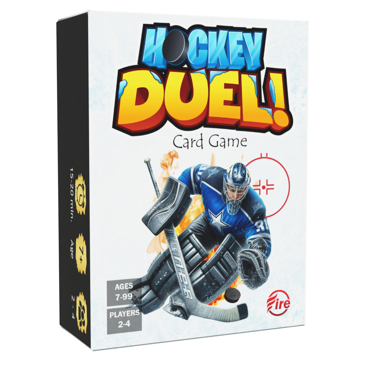 Hockey Duel! puck focus for fast-paced card play and quick scoring.