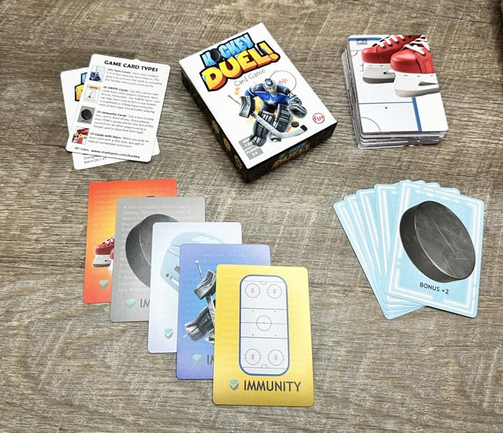 Hockey Duel! skates card highlighting speed and maneuverability in rounds.