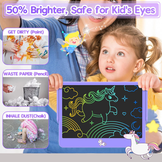 Hockvill doodle board with unicorn erase pattern sparks imaginative art sessions at home.
