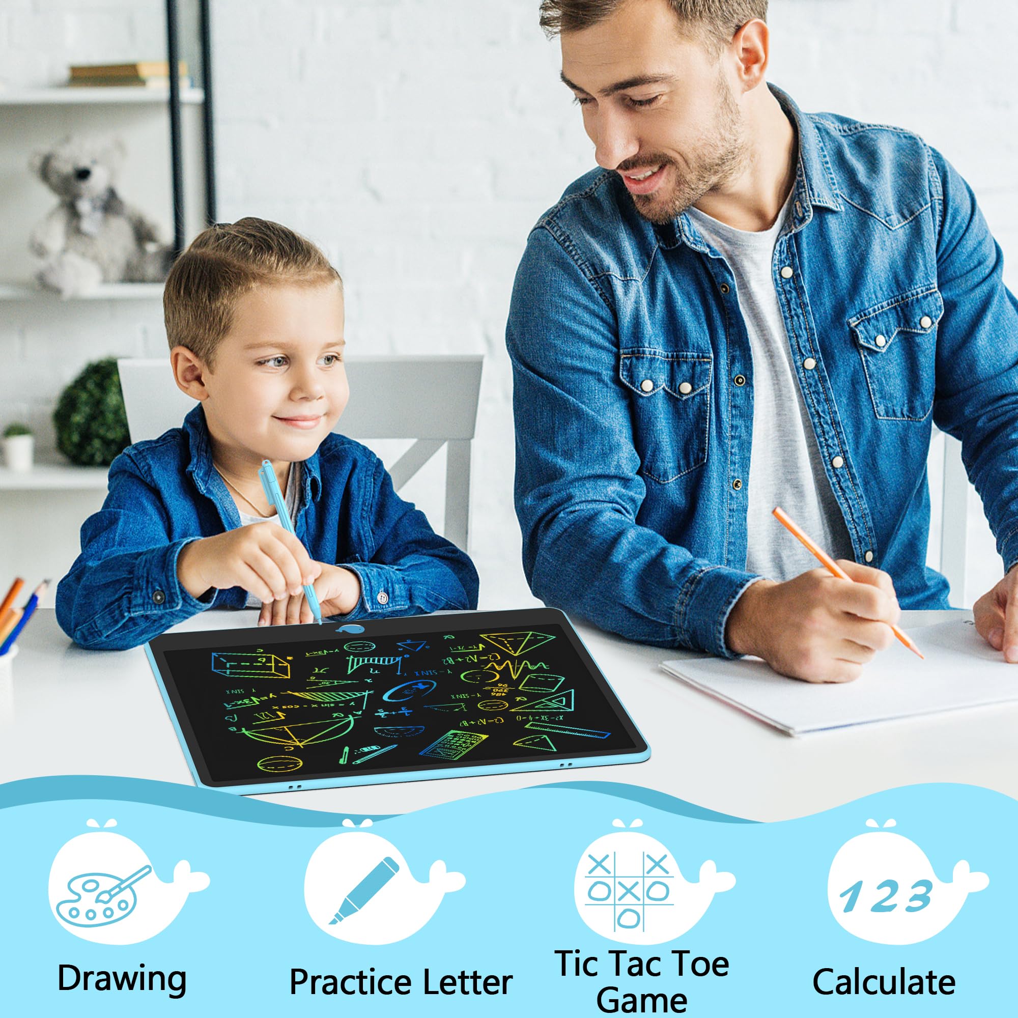 Blue dinosaur-themed tablet by Hockvill inspires creative drawing