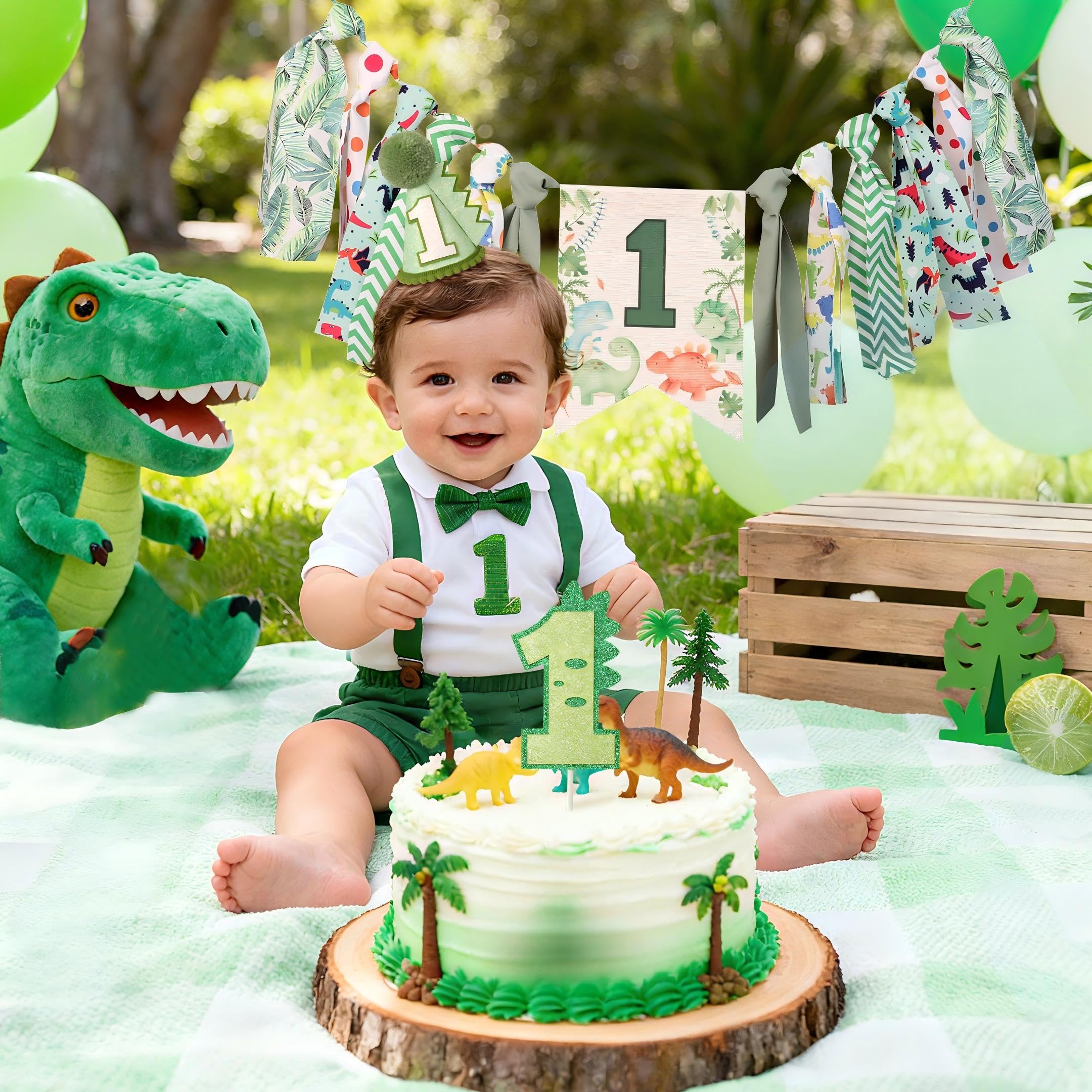 HODIHIWI handmade dino birthday hat adds festive charm