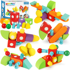 Hodurgyi 26-piece magnetic foam blocks set for creative STEM construction