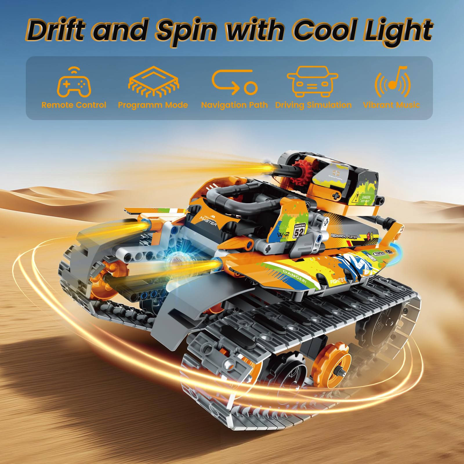 Hodurgyi 5-in-1 robot kit bulldozer build promotes fine motor skills during assembly.