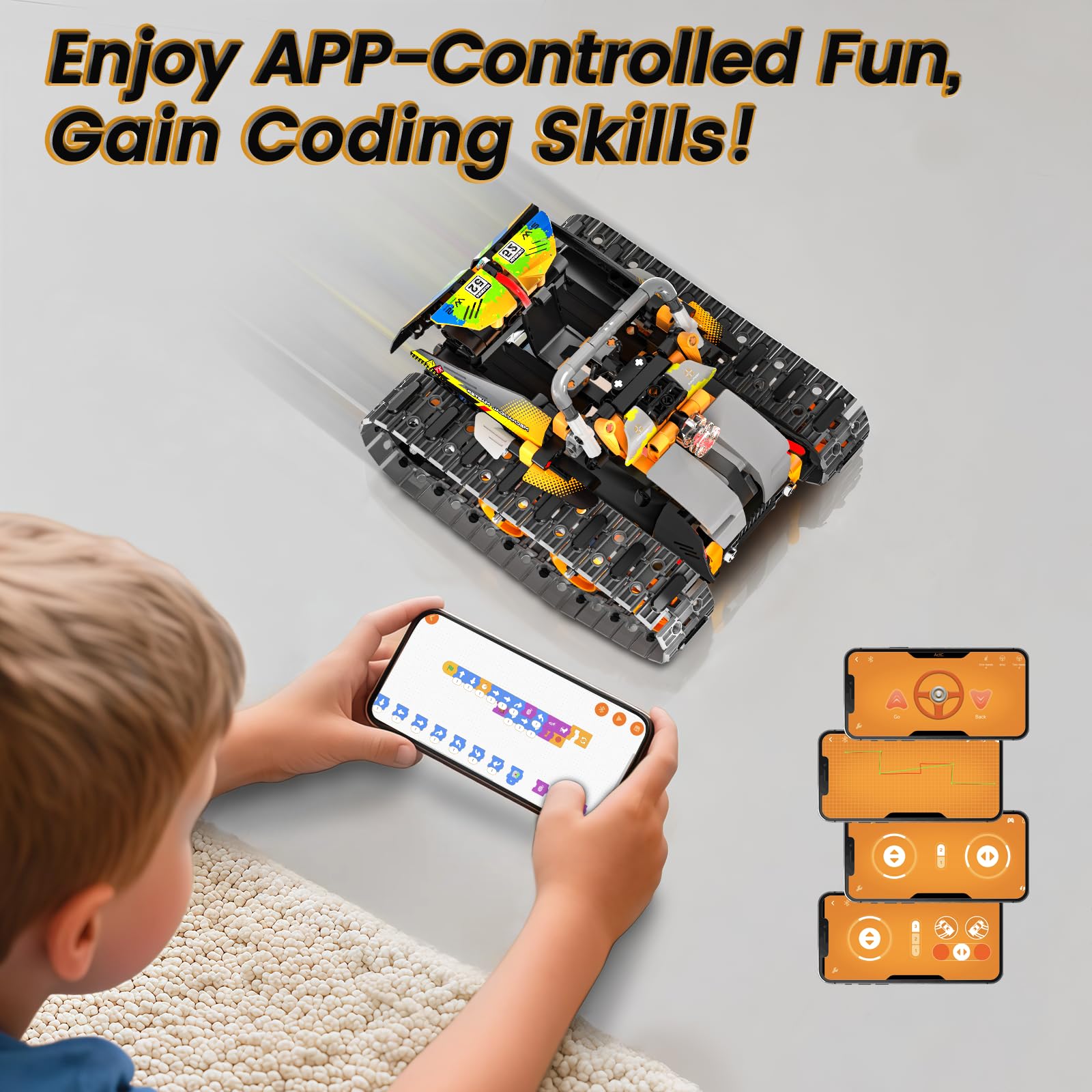 Hodurgyi 5-in-1 robot kit racing car for fast-paced, controllable play.
