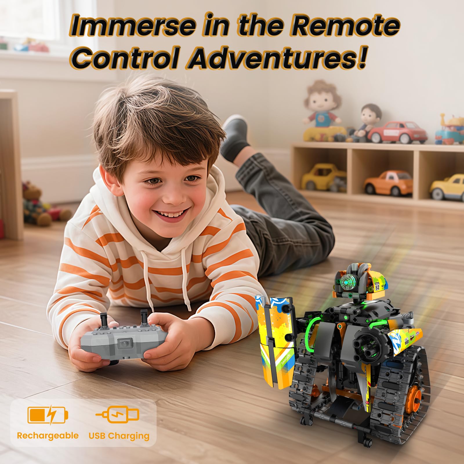 Hodurgyi 5-in-1 robot kit rolling cube encourages spatial thinking in build sessions.