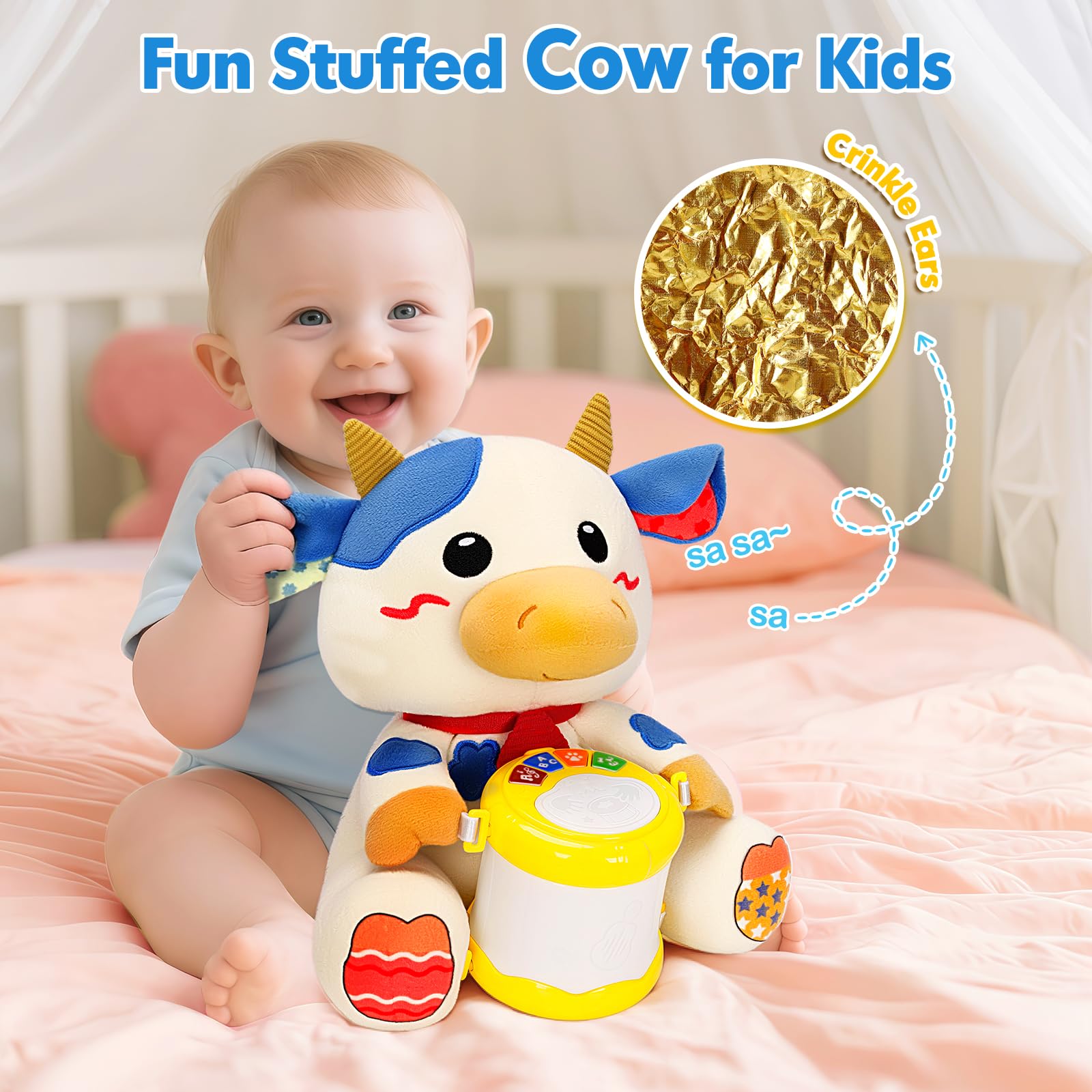 Hodurgyi cow animal sounds button sparks auditory recognition and imagination