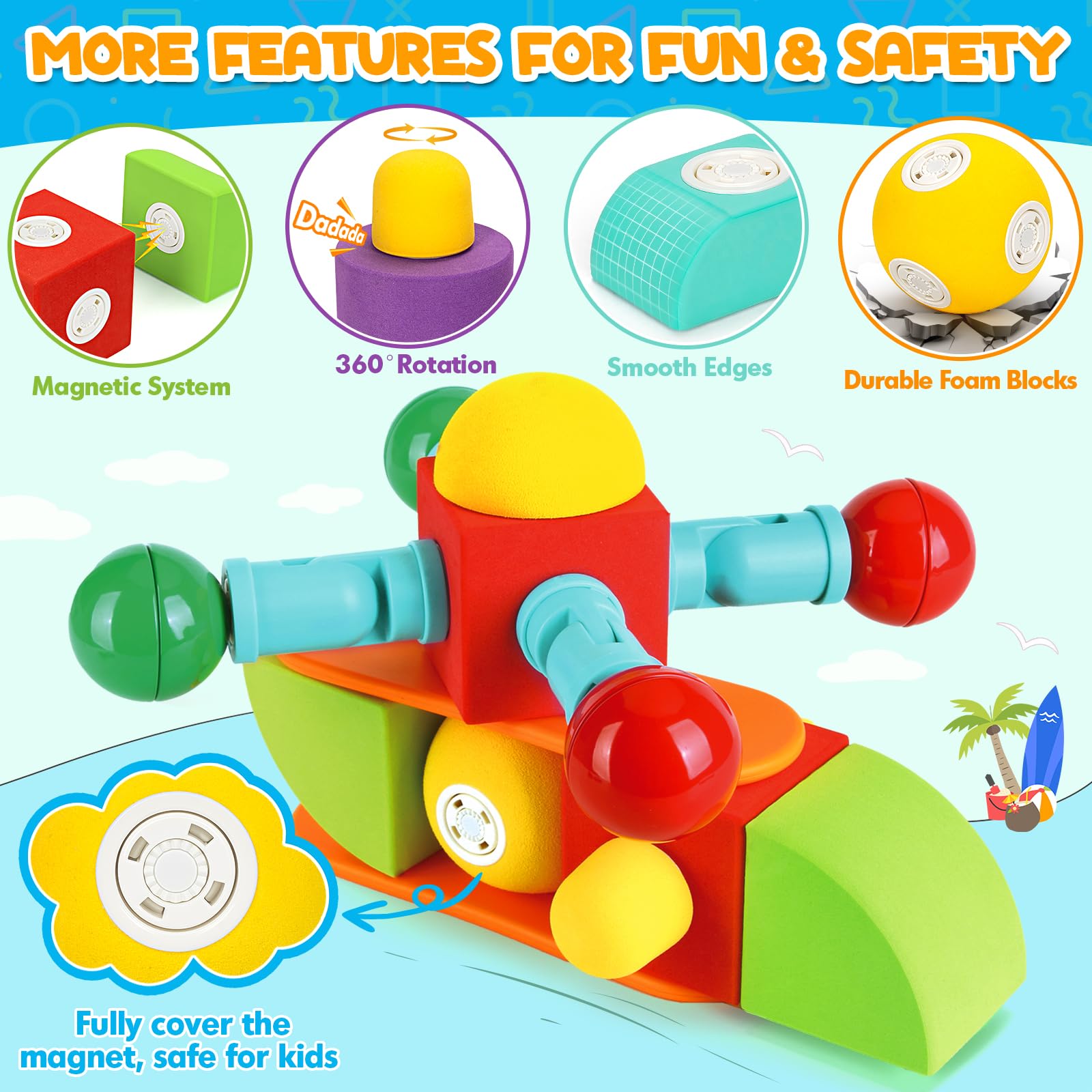 Hodurgyi foam blocks for construction play that support fine motor skill development