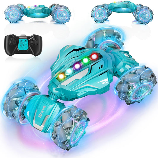 Hodurgyi gesture-sensing RC stunt car front view with 4WD performance for indoor fun.
