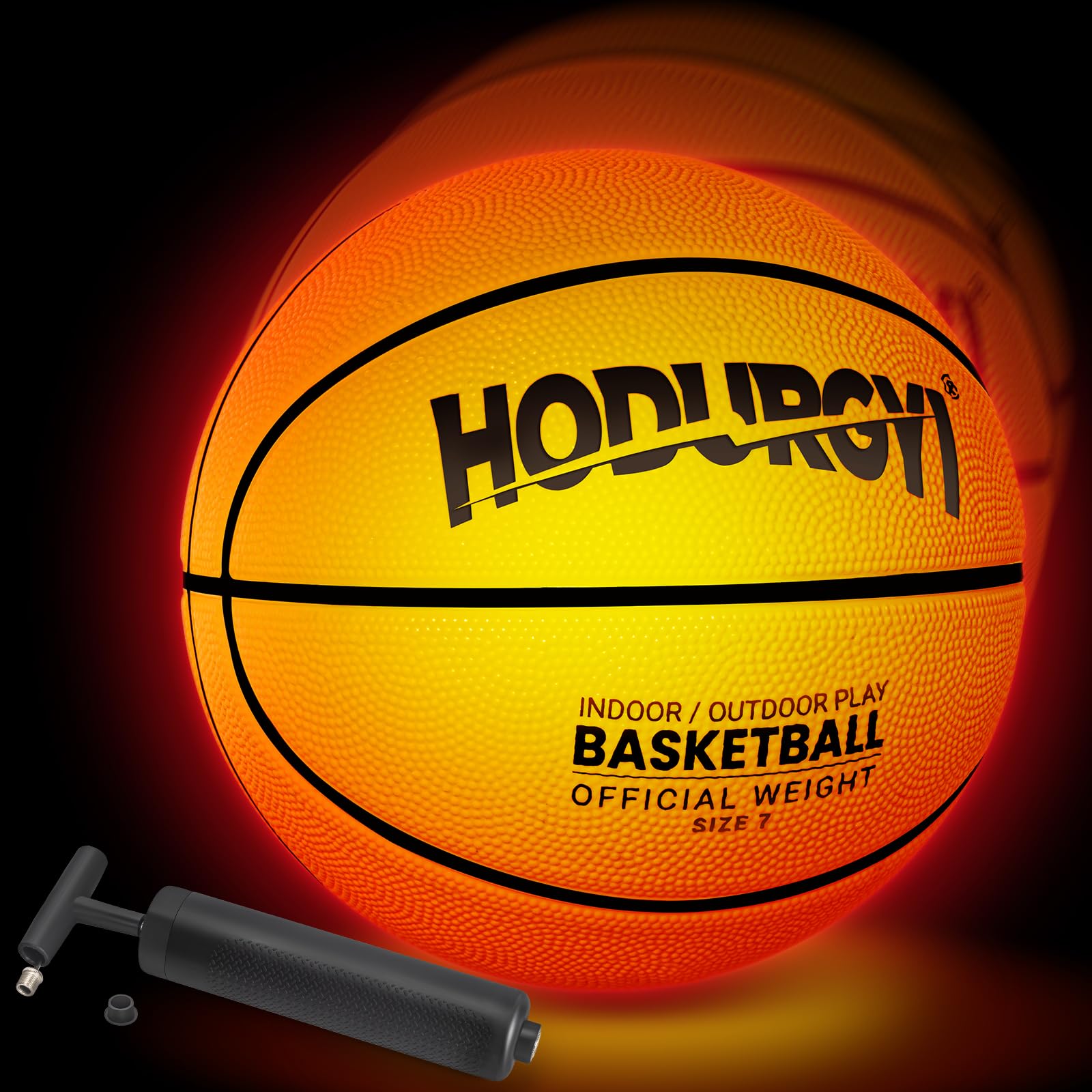 Hodurgyi glow basketball replaceable battery packs extend glow time