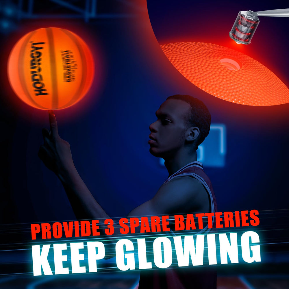 Hodurgyi glow basketball durable rubber surface for outdoor and indoor use
