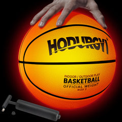 Hodurgyi glow basketball with LED illumination brightens night play and court visibility