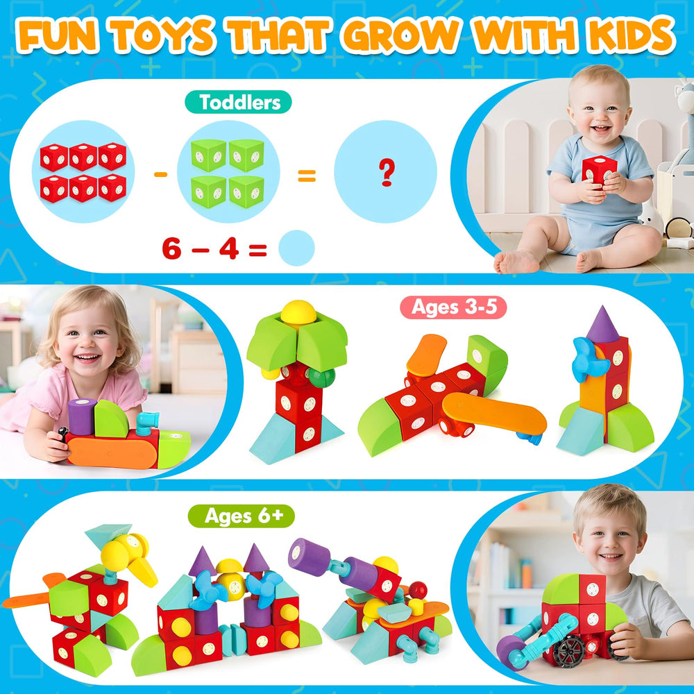 Hodurgyi magnetic foam blocks bath time fun for engaging water play