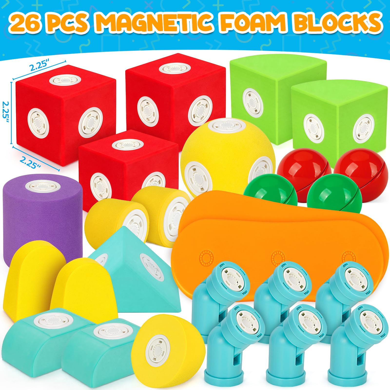Hodurgyi gift-ready box showcases 26 foam blocks for birthdays